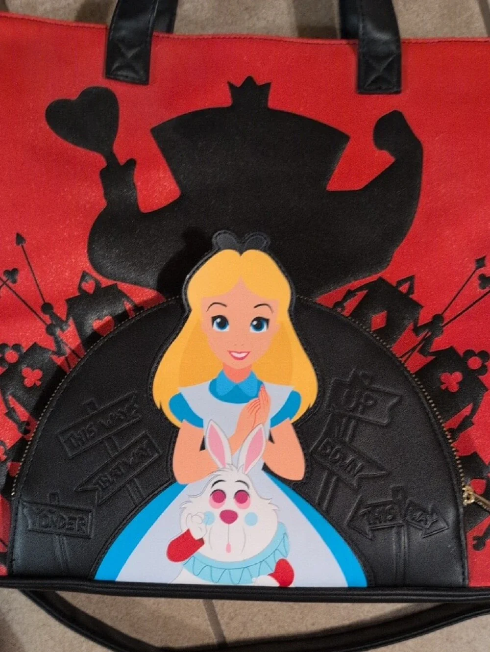 Disney Loungefly Alice In Wonderland Convertible Tote